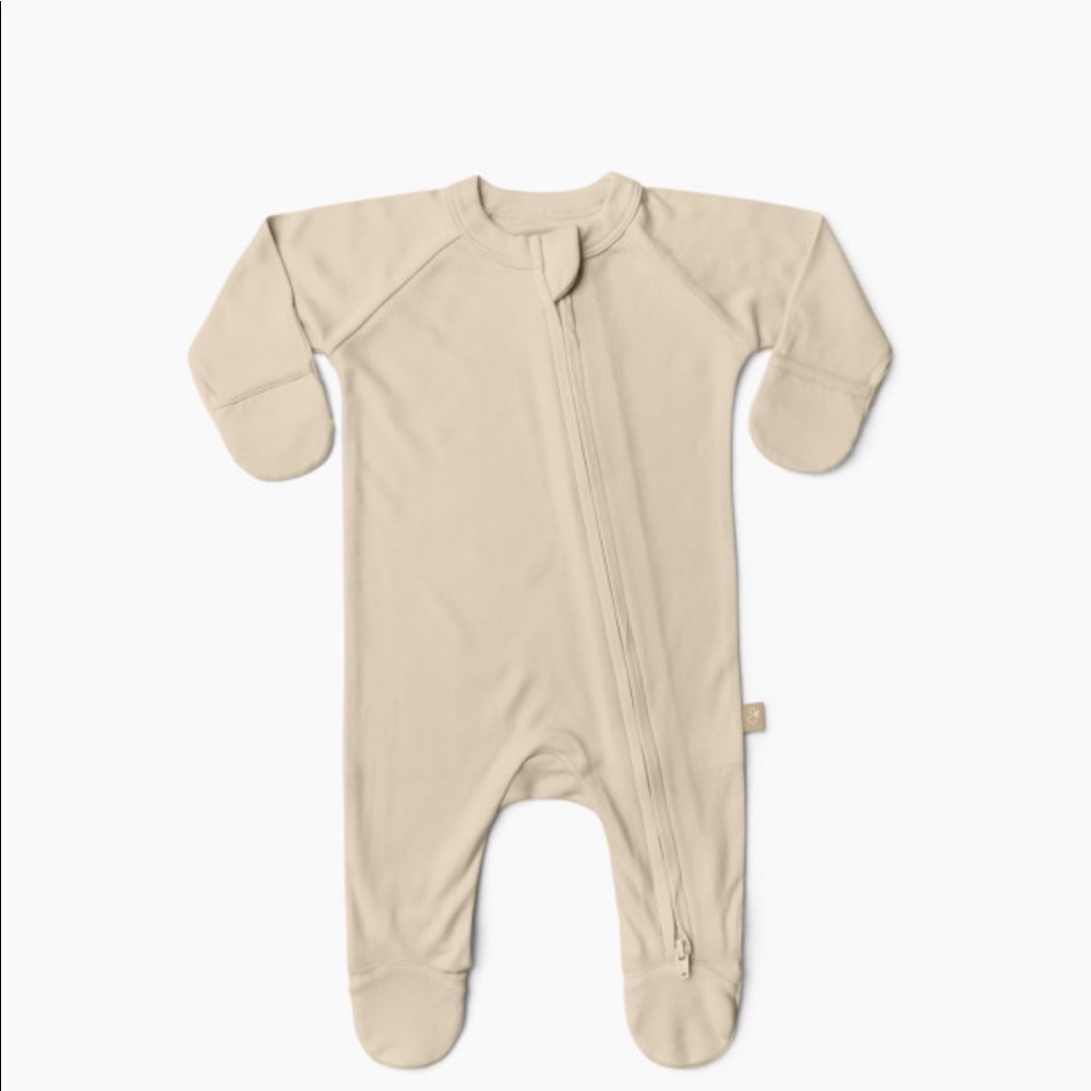 Goumi Organic Cotton Footie Zipper Onesie 0-3M